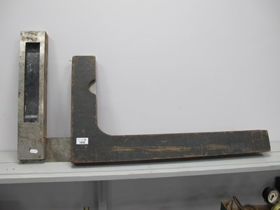 Lot 1035 - Two Large Metal Squares, 47cm x 91cm and 38cm...