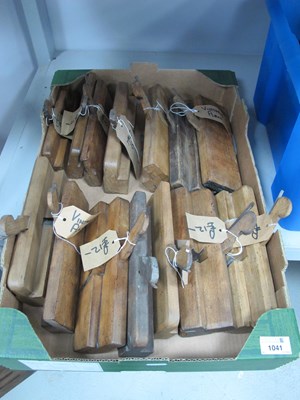 Lot 1041 - Collection Of Fourteen Wooden Planes.