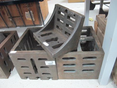 Lot 1022 - Two Cast Iron Engineering Blocks, together...