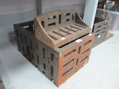 Lot 1047 - A Large Cast Iron Engineering Block, together...