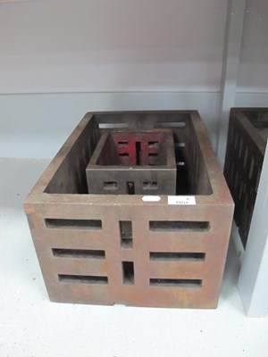 Lot 1052 - A Large Cast Iron Engineering Block, together...