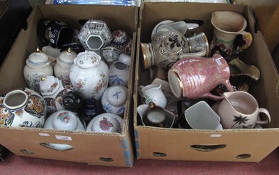 Lot 1295 - Ceramic jugs and lidded vases, including...