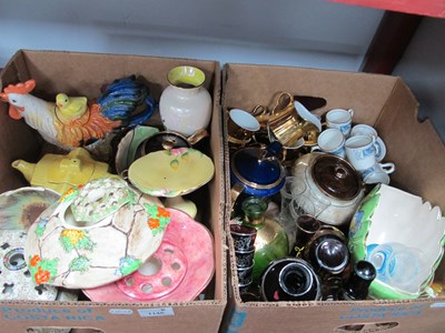 Lot 1146 - Glassware and ceramics including coloured...