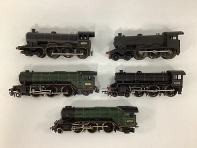 Lot 79 - Five 00 gauge ex-LNER locomotives, all without...