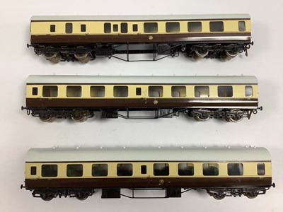 Lot 575 - Three 'O' Gauge/7mm Kit Built MKI Coaches, a...