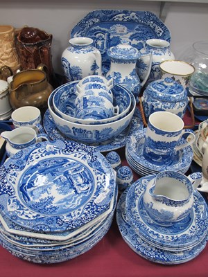 Lot 1329 - Spode “Italian” pattern tea and dinner service,...