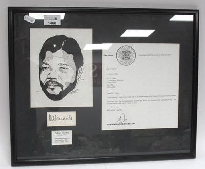 Lot 1468 - Nelson Mandela Autograph, black pen signed...