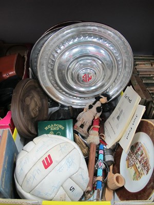 Lot 1171 - MG Hub Caps (4), beaded fly whisk, club,...