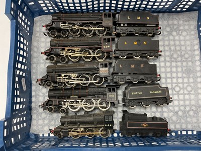 Lot 241 - Five 00 gauge LMS locomotives: three Hornby...