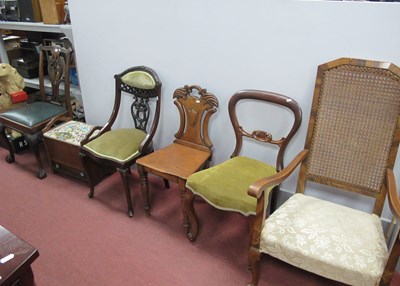 Lot 1645 - XX Century Walnut Chair, with a cained back...