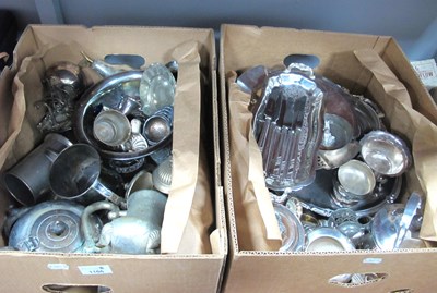 Lot 1166 - Silver-plated ware, including teapots, large...