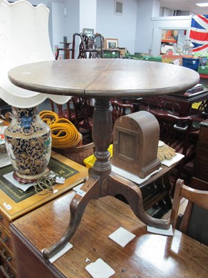 Lot 1694 - XVIII Century Oak Pedestal Table, with a...