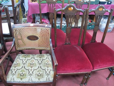 Lot 1715 - A Set of Four Early XX Century Dining Chairs,...