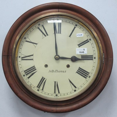 Lot 1648 - Early XX Century White Dial Wall Clock (Seth...