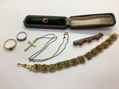 Lot 148 - A 9ct Gold Cross Pendant, of textured design,...