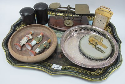 Lot 1392 - Sovereign Scales, letter scales, hardwood jars,...