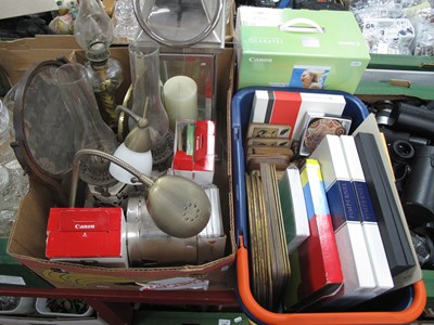 Lot 1247 - Oil Lamps, mirror, desk lamp, place mats,...