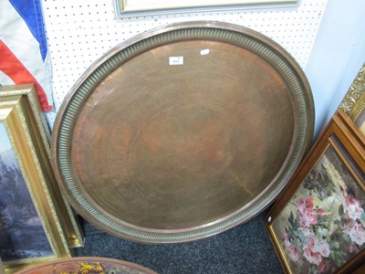 Lot 1652 - Large Copper Circular Plaque, with symmetrical...