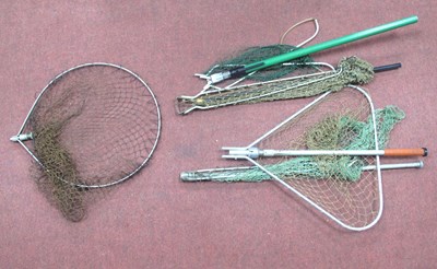Lot 1241 - Fishing - Hardy Bros keep net, Shakespeare and...