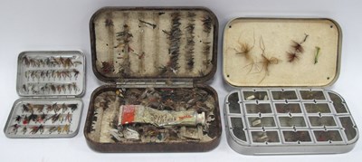 Lot 1434 - Fishing Flies in Boxes, Hardy Bakelite, Alex...