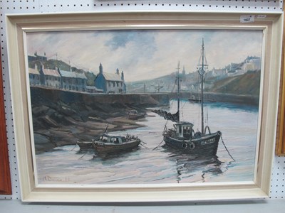 Lot 1607 - Alan Davies Signed Oil on Board 'Cornish...