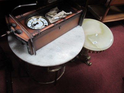 Lot 1684 - Italian Gilt Metal Table with circular onyx...