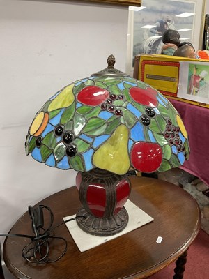 Lot 1726 - Tiffany Style Twin Branch Tablelamp, approx...