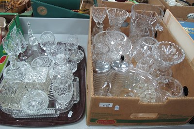 Lot 1156 - Glassware - Bucket Vase 22cm tall, other...