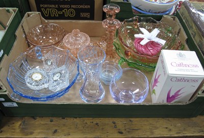 Lot 1203 - Glassware, including three crystal table...