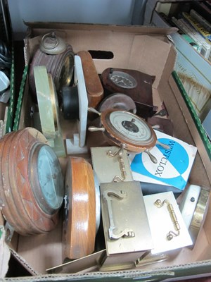 Lot 1131 - Clocks and barometers, including Swiss onyx...