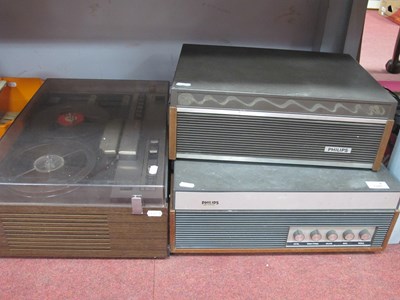 Lot 1595 - Three vintage Philips reel-to-reel tape...