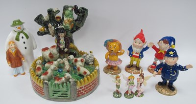Lot 1364 - Large Staffordshire-style Shepherd Spill Vase...