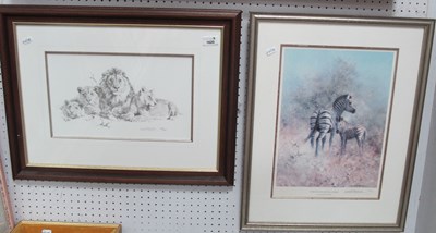 Lot 1620 - David Shepherd (1931-2017) Lion Family Limited...
