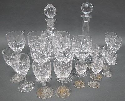 Lot 1396 - Ships Decanter, plus one other, three sets of...