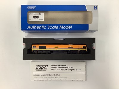 Lot 898 - A Boxed Dapol 'N' Gauge Class 66 Locomotive,...