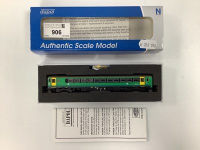 Lot 906 - A Boxed Dapol 'N' Gauge Class 153 Railcar in...