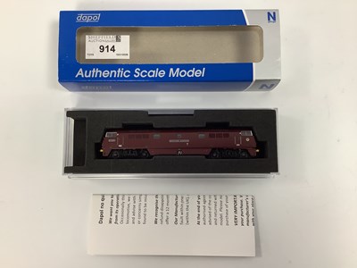 Lot 914 - A Boxed Dapol 'N' Gauge Western Class "D1008...