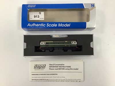 Lot 913 - A Boxed Dapol 'N' Gauge Class 27 Locomotive,...