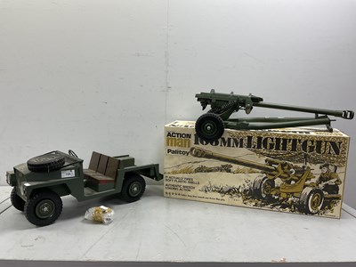 Lot 720 - Original Action Man 105mm Light Gun by Palitoy....