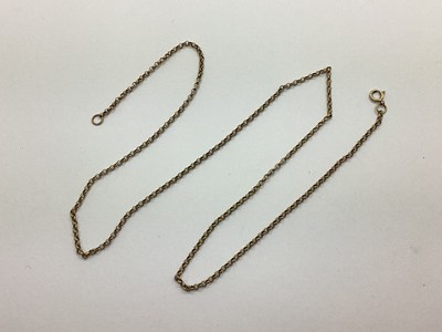Lot 144 - A 9ct Gold Fine Belcher Link Chain,...