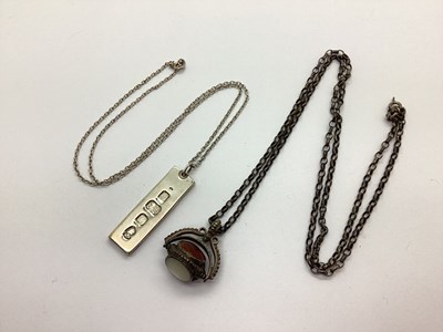 Lot 269 - A Feature Hallmarked Silver Ingot Pendant,...