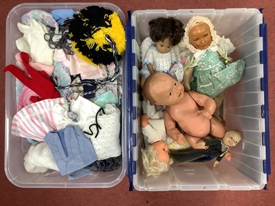Lot 415 - Six dolls, including a Circa mid XX century...