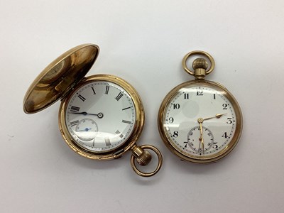 Lot 397 - A Gold Plated Full Hunter Pocket Watch, the...