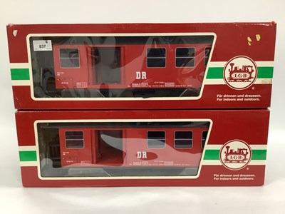 Lot 837 - Two L.G.B 10mm 'G' Gauge Ref No 31710 Bogie...
