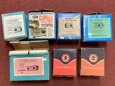 Lot 466 - Seven Model Railway Control Units. All...