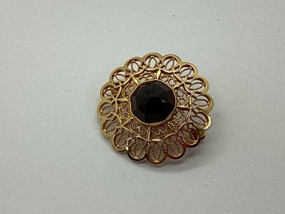 Lot 143 - A Decorative Circular Filigree Brooch, of...
