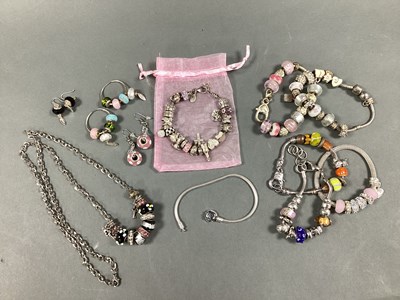 Lot 268 - Charm Company; A "925" Snake Link Bracelet...