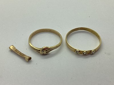 Lot 110 - A Plain Band, with collet set highlights...