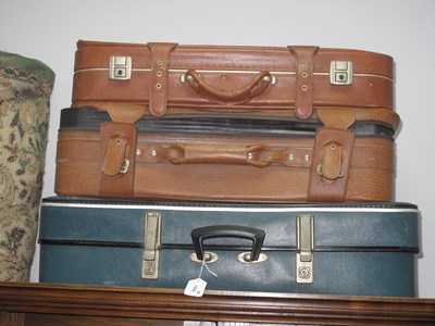 Lot 1630 - Three Vintage Suitcases, including a...
