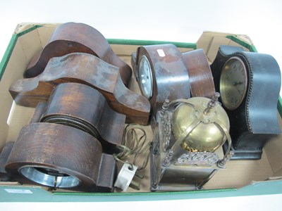 Lot 1086 - Clocks, including a quantity of vintage wooden-...